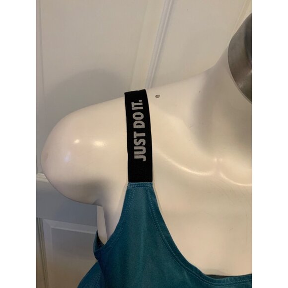 Nike Blue Criss-Cross Mesh Panel Workout Tank Top, Size Large - Picture 2 of 6